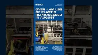 Year-to-date, Monofllo now reprocessed over 10 MILLION lbs of plastic! ♻️