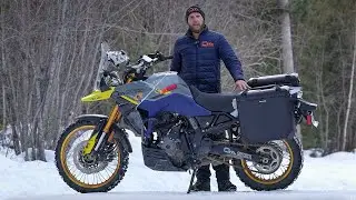Suzuki Vstrom 800DE featuring aluminum pannier by Outback Motortek