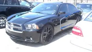 Black Dodge Charger on black 22