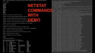 NETSTAT Command with Demo