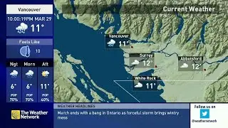 The Weather Network HD - Local Forecast (Vancouver) - March 29, 2022