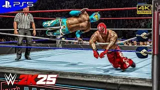 WWE 2K25 - Rey Mysterio vs. Sin Cara | Amazing Match at SNME | PS5