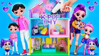 Делаем Кукольный дом для Кейпоп Семьи! 7 Поделок Хантрикс для кукол L.O.L.