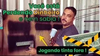 COMO REGULAR A PISTOLA DE PINTURA PARA PINTAR METALOM E PARAR DE JOGAR TINTA FORA !