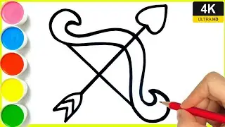How to draw Bow and Arrow || Bow and Arrow drawing step by step || Durga Puja Arrow special drawing.