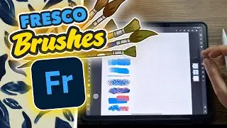 IPAD ADOBE FRESCO FIRÇALAR! | Fresco Fırçalarını Kullanarak Yağlı Boya Sulu Boya Çizimleri Yapma!