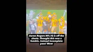 Packers vs Steelers. Aaron Rogers IQ is off the charts. #nfl #football #sundaynightfootball