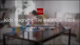 Kids Magnetic Tile Race Car Track SKY5611