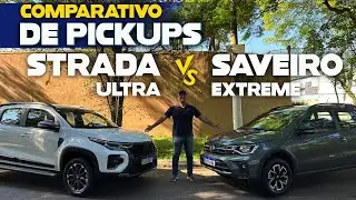 Saveiro Extreme ou Strada Ultra qual a melhor PICK-UP COMPACTA? motor, espa&ccedil;o, desempenho e pre&ccedil;o