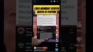 cara membuat konten berita viral di youtube guys #youtuberpemula #youtube