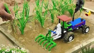 diy tractor mini agriculture paddy farming science project |  Amazing farming creative