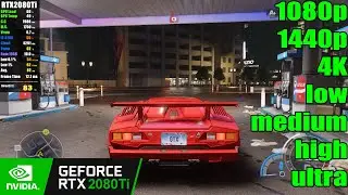 RTX 2080 Ti | Need for Speed Unbound 1080p, 1440p, 4k Low, Medium, High, Ultra