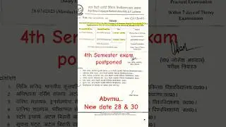 #nursing student#Abvmu#4th semester 2025exam postponed#College OF Nursing GMC Azamgarh 💥