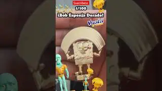 Bob Esponja Dorado primera figura 1/100 Abriendo Vual&aacute; Sorpresa 2024 #vualasorpresa #vuala #unboxing