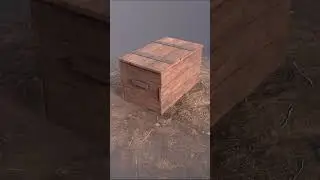 Wooden Chest Crate Low poly 3D model Game Ready