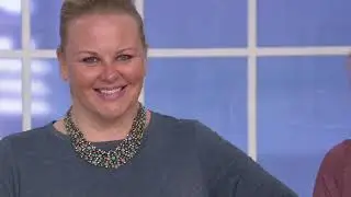 LOGO Lounge by Lori Goldstein French Terry Top with Poplin Ruffle Hem on QVC