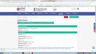 Tender Downloading Issue  MSMEmart