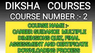  CAREER GUIDANCE  MULTIPLE DIMENSIONS QUIZ, FINAL ASSESSMENT