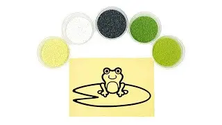 Easy & Fun Sand Coloring &ndash; Cute Little Frog Coloring for Toddlers