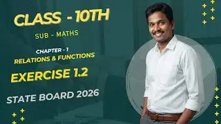 10th maths | exercise 1.2 |relations and functions | chapter 1 | 2026
