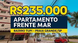 R$235.000 | Apto Frente Mar, Elevador e portaria 24h Praia Grande – Bairro Tupi! 🌊 OPORTUNIDADE 