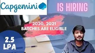 Capgemini off campus drive for freshers | 2020,2021 Batches eligible | Job updates | freshers Jobs