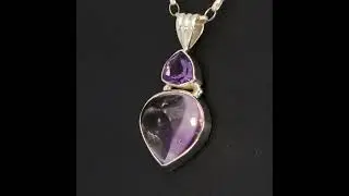 Stunning Amethyst & Ametrine Silver Pendant