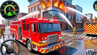 Fire Truck City Rescue Simulator - 911 US Emergency Fire Truck Driving 3D - Android Gameplay