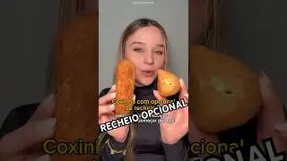 O RECHEIO CAIU DA COXINHA ☠️😱 #coxinha #salgado #comendo #comendosalgado #maioneseverde