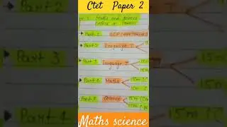 ctet paper 2 maths science syllabus | paper 2 exam pattern| #ctet2023 #shorts #ctetprepration