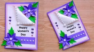Women's Day Greeting Card Making Handmade | How to make Women's Day Card | Women's Day Special Card