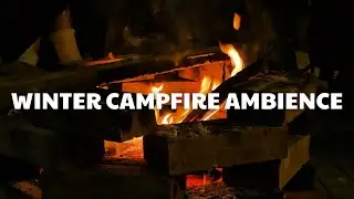 Winter Campfire Ambience - Take your time with crackling fire sounds to relax
