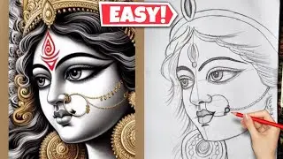 How to draw Maa Durga Drawing | Navratri Maa Durga Drawing