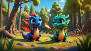 Three Baby Dragons Blow Little Flames | Fun Fantasy Song for Kids | Nursery Rhymes and Baby Songs