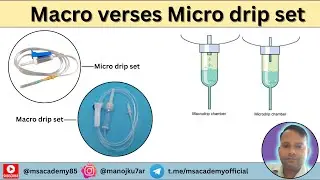 What is difference between Macro and Micro drip set ? Macro vs micro drip set.