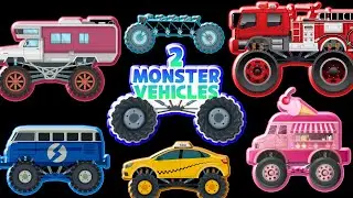 We are THE MONSTER CARS | Cars for Toddlers👶 | Monster Fire Truck🚒 Monster Trucks | Baby First Words