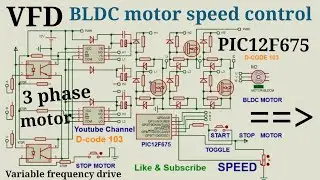 VFD variable frequency drive pic12f675 BLDC or 3 phase motor speed control