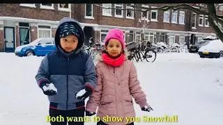 Family Vlog in the Netherlands| Bahar Barff padi thi oor Humne Lunch ke liye Palak ki Sabji Banayi