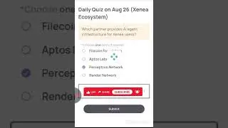 Xenea Wallet quiz answers today | 26 AUGUST 2025 | Xenea daily quiz today | Xenea daily quiz today