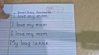 Easy English Writing Practice | Simple Sentences