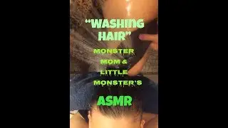 ASMR Washing my teenage daughters long blond hair, relaxing !