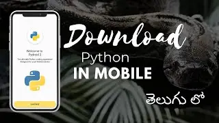 How to download Python in Mobile in Telugu || Installation of Pydroid3 in Telugu || MaMo classes