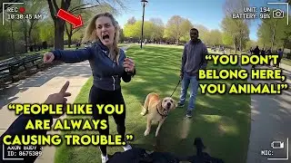 Racist Karen Screams Black Man &ldquo;Attacked Her Dog&rdquo; &mdash;  Security Footage Exposes Her Lie Instantly.