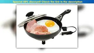 DC1224V Portable Electric Frypan 12 Volt Travel Aluminum Car Electric Cooker Frying Pan with