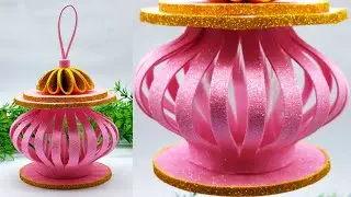 Paper Lamp Making for school project | Paper Lantern Tutorial Very Easy | DIY Christmas Decor