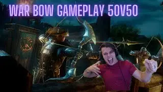 NEW WORLD WAR GAMEPLAY 50V50 BUT EVERYONE IS LAGGING. BOW GAMEPLAY. NEW WORLD PVP