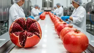 How a Modern Pomegranate Factory Works: Step-by-Step Premium Juice Production!