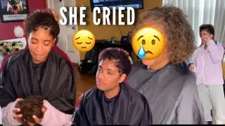 Client Cries Over Big Chop|  #stayhome #withme