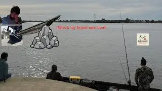 Epic Fail Catfishing Trip!  Boat Crashes on the Arkansas River! (BAD ENDING!!!)