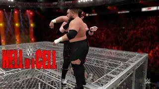 WWE 2K16 — Кейн против Самоа Джо — матч мечты — матч «Ад в клетке» — в «Ад в клетке» (PS4)